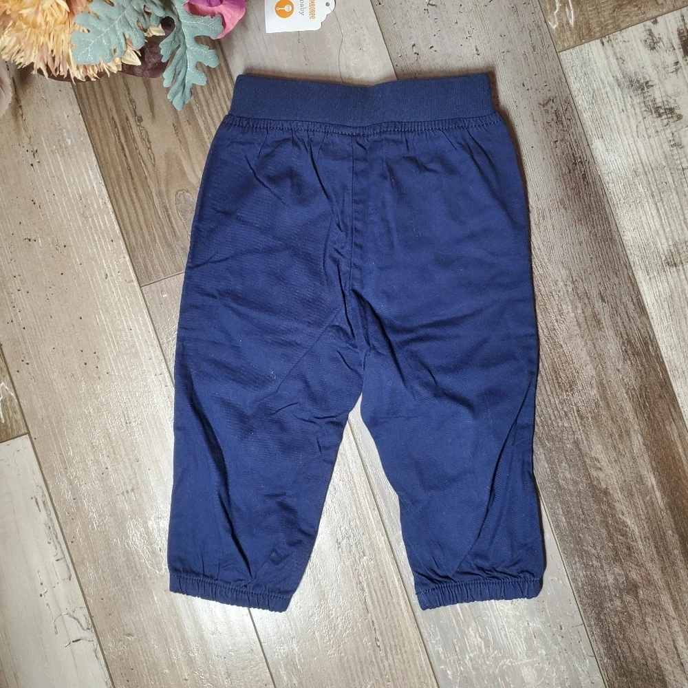 NWT Gymboree Baby Size 12-18m Blue Pull-On Casual Boy Pants 100% Cotton